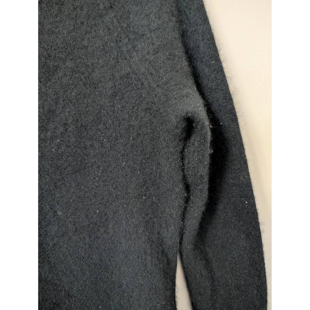 Vince Black 100%‎ Cashmere V-Neck Raglan Sweater Side Slit XS
